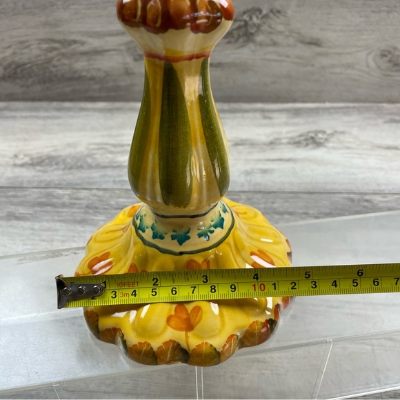 GRAZIA Deruta Italy Candlestick Holder Single 9" - Picture 8 of 8